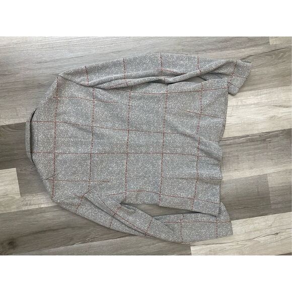 Rag & Bone Slade Blazer Gray Red Check Jacket, Size Medium, MSRP $600 - Picture 8 of 14